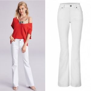 Cabi White Trouser Jean, Sz.10 Tall (34"inseam)